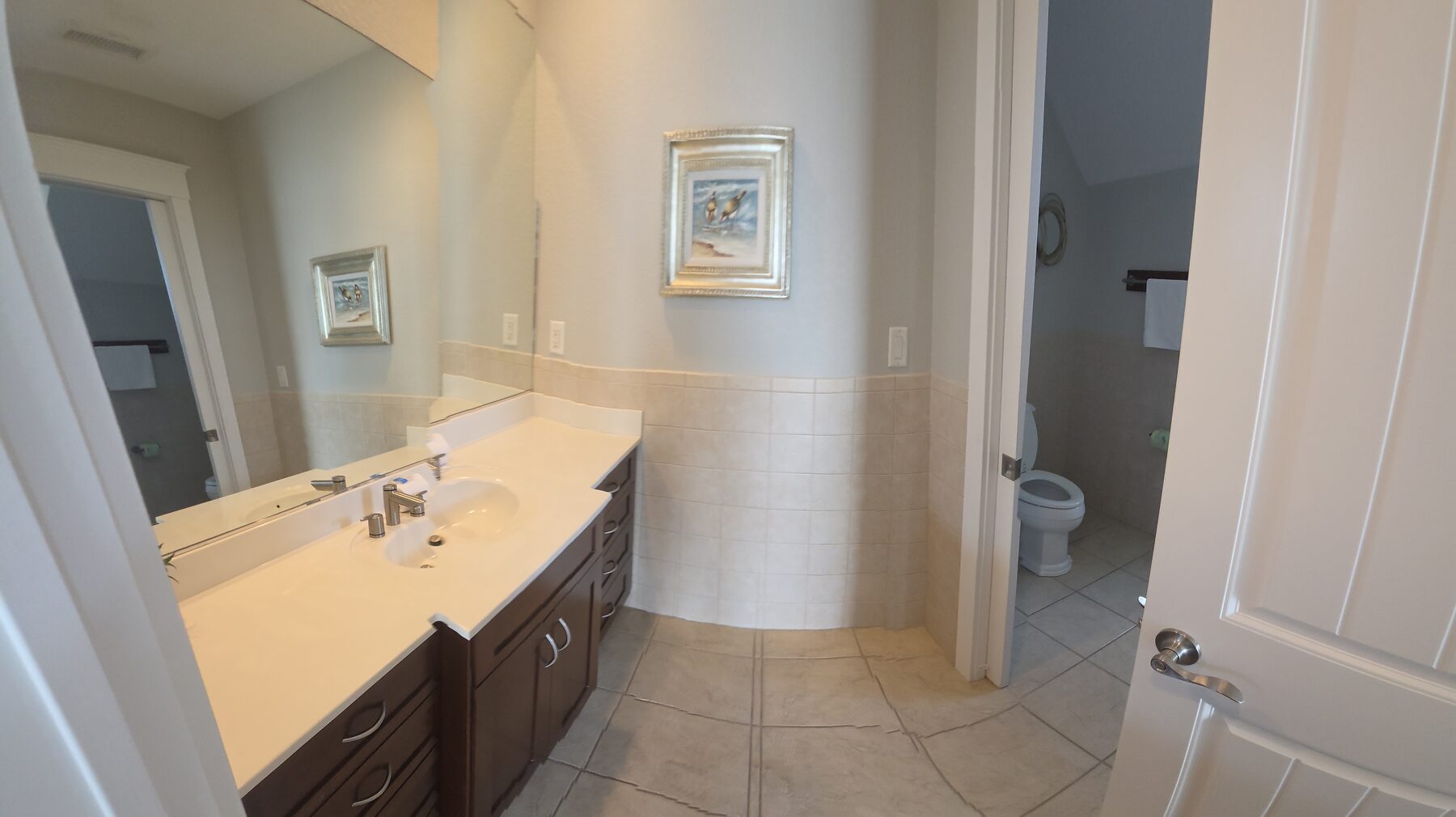 Bathroom cleaning at Sandfiddler