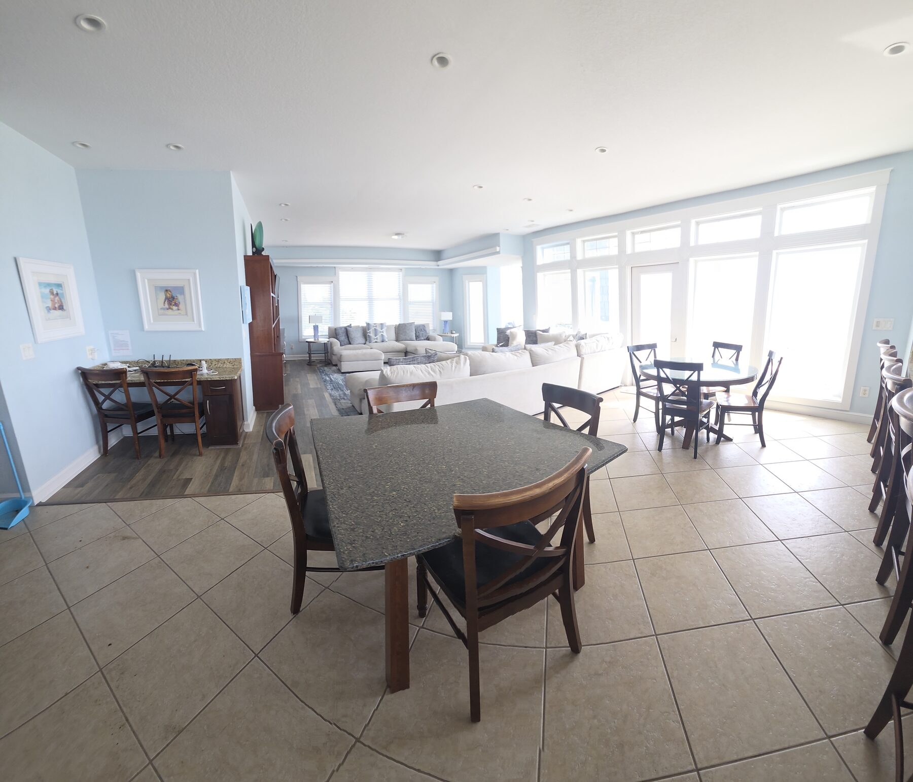 Living area cleaning at Sandfiddler
